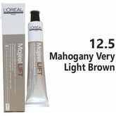 Loreal Professional Majirel Hair Color 50G No 12.5 Mahogany Very Light Brown + Oxidant 495Ml Combo